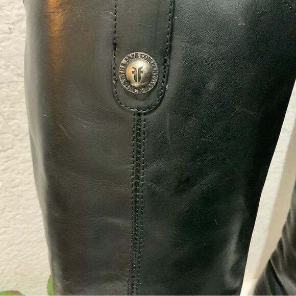 Frye Melissa Button Tall Leather Riding Boots Equestrian Boot Womens 6 Black - Picture 7 of 16